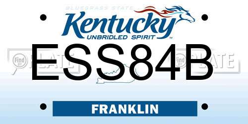 ESS84B Kentucky License Plate