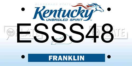 ESSS48 Kentucky License Plate