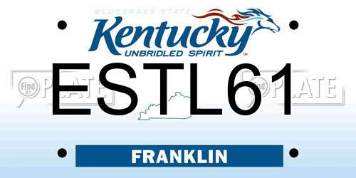 ESTL61 Kentucky License Plate