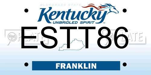 ESTT86 Kentucky License Plate