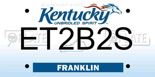 ET2B2S Kentucky License Plate