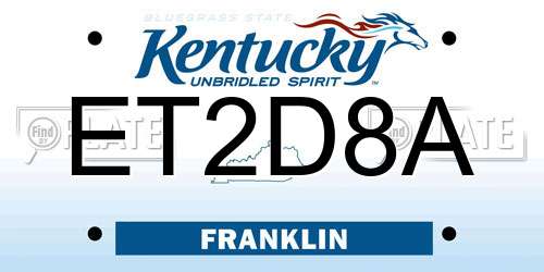 ET2D8A Kentucky License Plate