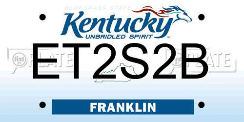 ET2S2B Kentucky License Plate