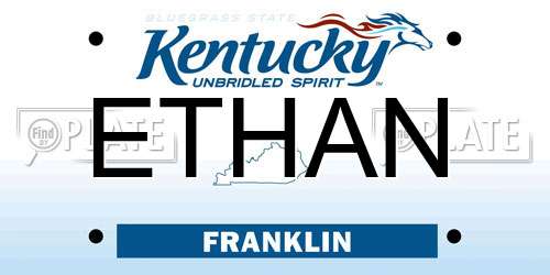 ETHAN Kentucky License Plate