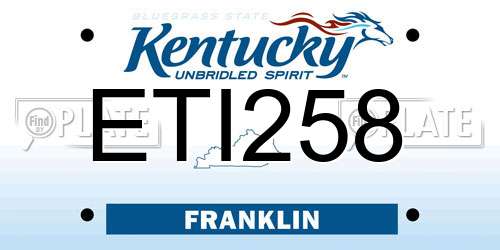 ETI258 Kentucky License Plate