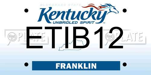 ETIB12 Kentucky License Plate