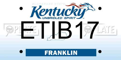 ETIB17 Kentucky License Plate