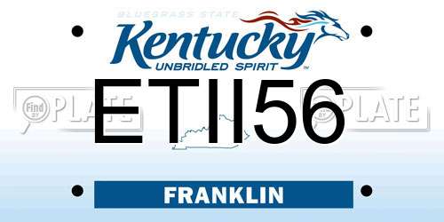 ETII56 Kentucky License Plate