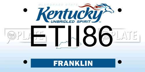 ETII86 Kentucky License Plate