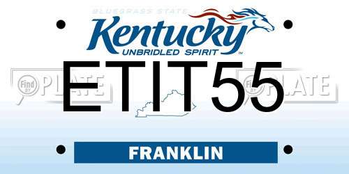 ETIT55 Kentucky License Plate