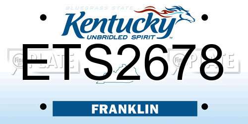ETS2678 Kentucky License Plate