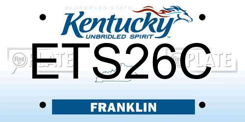 ETS26C Kentucky License Plate