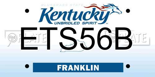 ETS56B Kentucky License Plate