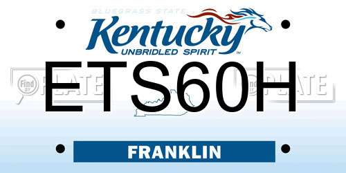 ETS60H Kentucky License Plate