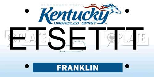 ETSETTT Kentucky License Plate