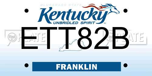 ETT82B Kentucky License Plate