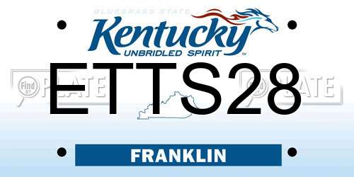 ETTS28 Kentucky License Plate