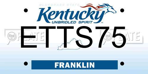 ETTS75 Kentucky License Plate