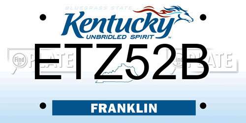 ETZ52B Kentucky License Plate