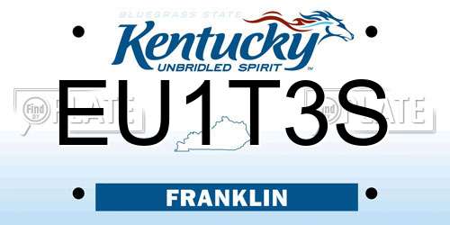 EU1T3S Kentucky License Plate