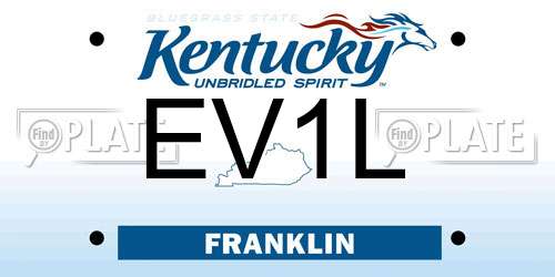 EV1L Kentucky License Plate