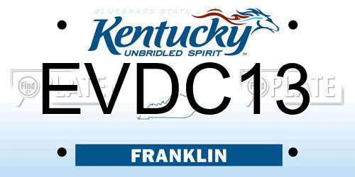 EVDC13 Kentucky License Plate