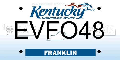 EVFO48 Kentucky License Plate