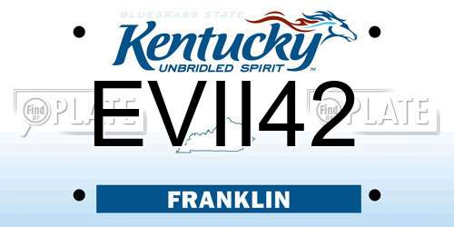 EVII42 Kentucky License Plate