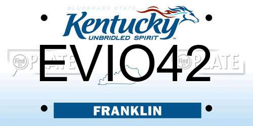 EVIO42 Kentucky License Plate