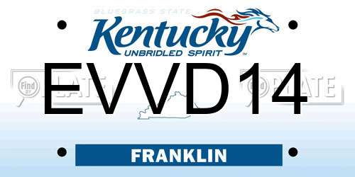 EVVD14 Kentucky License Plate