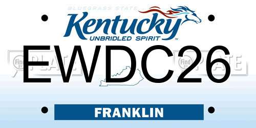 EWDC26 Kentucky License Plate