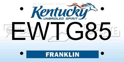 EWTG85 Kentucky License Plate