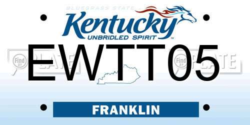 EWTT05 Kentucky License Plate