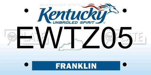 EWTZ05 Kentucky License Plate