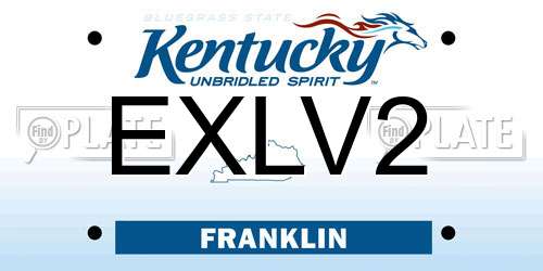 EXLV2 Kentucky License Plate