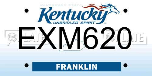 EXM620 Kentucky License Plate