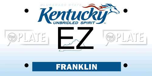 EZ Kentucky License Plate