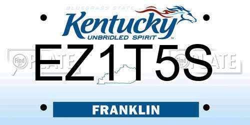 EZ1T5S Kentucky License Plate