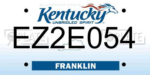 EZ2E054 Kentucky License Plate