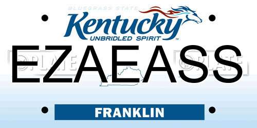 EZAEASS Kentucky License Plate
