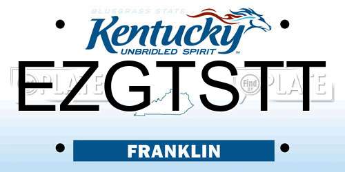 EZGTSTT Kentucky License Plate