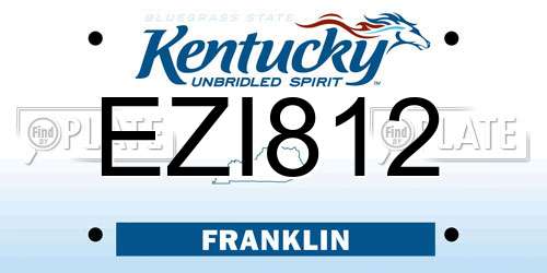 EZI812 Kentucky License Plate