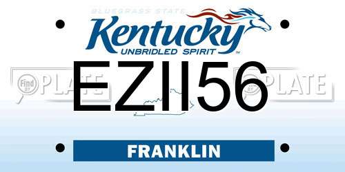 EZII56 Kentucky License Plate