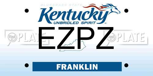 EZPZ Kentucky License Plate