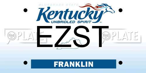 EZST Kentucky License Plate