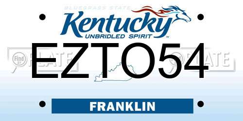 EZTO54 Kentucky License Plate