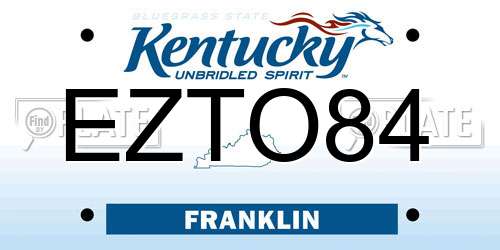 EZTO84 Kentucky License Plate
