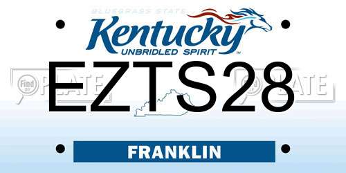 EZTS28 Kentucky License Plate