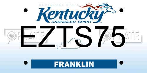 EZTS75 Kentucky License Plate