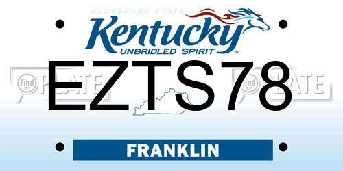 EZTS78 Kentucky License Plate